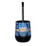 Mate Argentina "Argentina En Mi ADN" + Bombilla + Saca Yerba