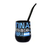Mate Argentina "Argentina En Mi ADN" + Bombilla + Saca Yerba - Imagen 2