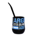 Mate Argentina "Argentina En Mi ADN" + Bombilla + Saca Yerba - Imagen 3