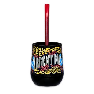 Mate Argentina "Argentina Vintage" + Bombilla + Saca Yerba