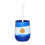 Mate Argentina "Bandera Patria" + Bombilla + Saca Yerba