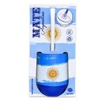 Mate Argentina "Bandera Patria" + Bombilla + Saca Yerba - Imagen 4