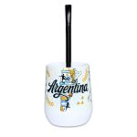 Mate Argentina "Mapa Argentino Futbolero" + Bombilla + Saca Yerba
