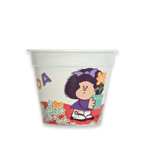Maceta Mafalda 14 - Mafalda y la flor